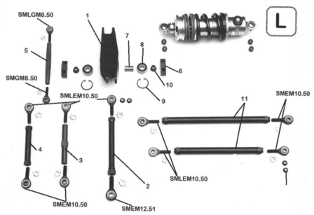 LCR Struzdampfer arm hintern L1 (pre 2010) gebraucht