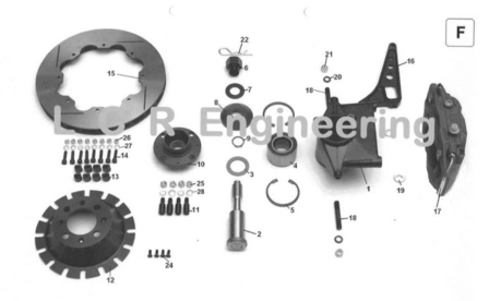 Sidecarshop Radmutter platte f&uuml;r BBS Magnesiumfelge (F8/G8/H32)