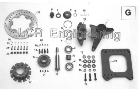 Sidecarshop Radmutter platte f&uuml;r BBS Magnesiumfelge (F8/G8/H32)