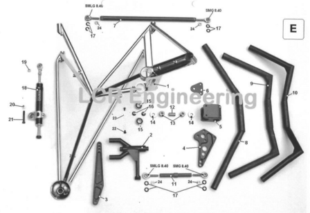 LCR tie rod bar gebraucht (E11)