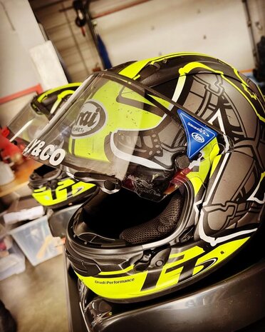 Sidecarshop Arai visor Aufkleber (blau)