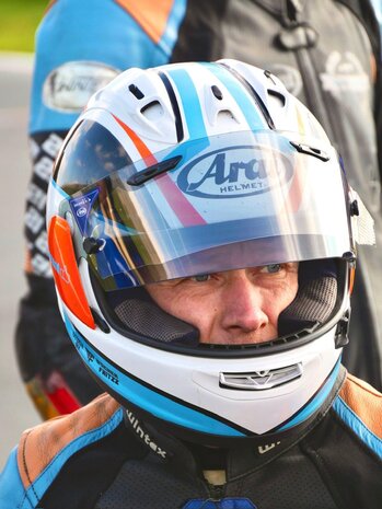 Sidecarshop Arai visor Aufkleber (blau)